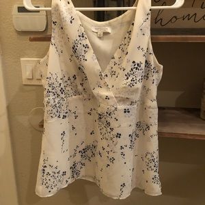 White Printed Blouse